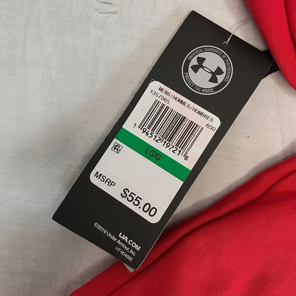 BRAND NEW Red Under Armour Men’s Hoodie - Picture 4 of 7